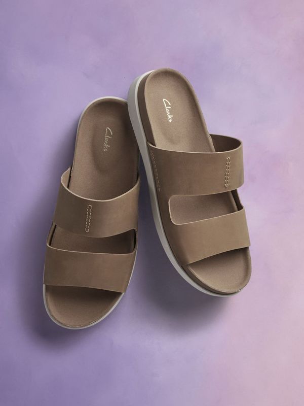 Шльопанці Clarks Sunder Coast Tan Leather 26170947