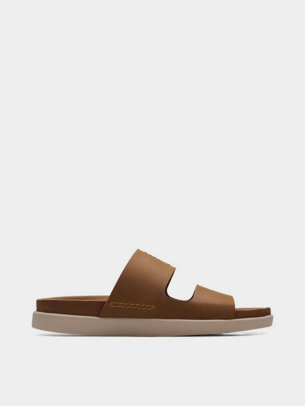 Шльопанці Clarks Sunder Coast Tan Leather 26170947